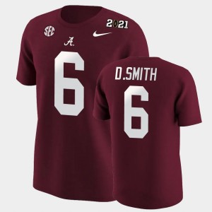 Men's DeVonta Smith Crimson Alabama Crimson Tide #6 NCAA 2020 National Champions T-Shirt 443561-777