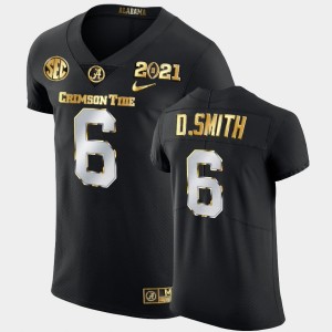 Mens DeVonta Smith Black Alabama Crimson Tide #6 Golden Edition 2021 National Championship Jersey 607899-788