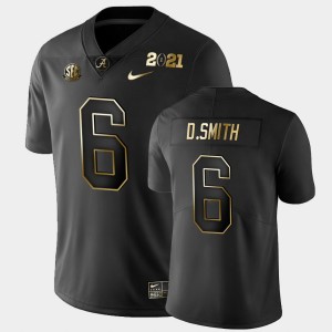 Mens DeVonta Smith Black Alabama Crimson Tide #6 Golden Playoff 2021 National Championship Jersey 563180-968