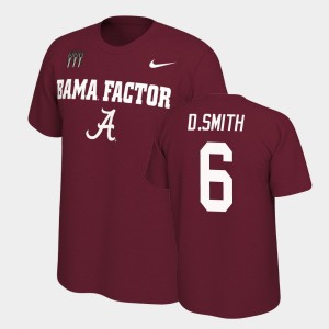 Mens DeVonta Smith Crimson Alabama Crimson Tide #6 Mantra College Football T-Shirt 491709-835