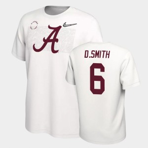 Men's DeVonta Smith White Alabama Crimson Tide #6 Playoff College Football T-Shirt 235084-239