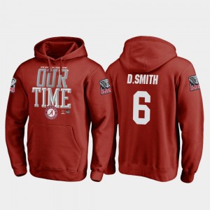Men DeVonta Smith Crimson Alabama Crimson Tide #6 College Football Playoff Counter 2018 Orange Bowl Bound Hoodie 568142-546