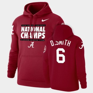 Mens DeVonta Smith Crimson Alabama Crimson Tide #6 Pullover 2020 National Champions Hoodie 545051-224