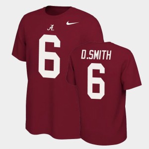 Men DeVonta Smith Crimson Alabama Crimson Tide #6 Name & Number Retro Name and Number T-Shirt 706685-263