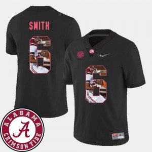 Mens DeVonta Smith Black Alabama Crimson Tide #6 Football Pictorial Fashion Jersey 285264-587