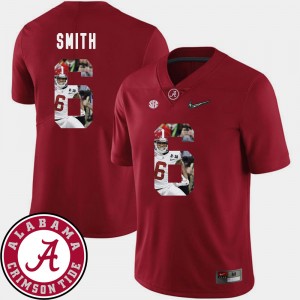 Mens DeVonta Smith Crimson Alabama Crimson Tide #6 Football Pictorial Fashion Jerseys 215048-578