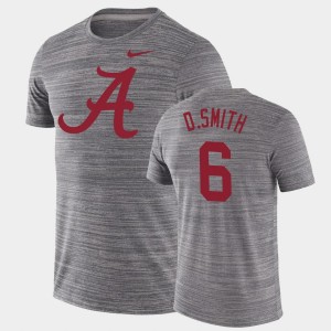 Mens DeVonta Smith Charcoal Alabama Crimson Tide #6 Velocity Performance GFX Velocity T-Shirt 615651-602