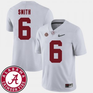 Men's DeVonta Smith White Alabama Crimson Tide #6 2018 SEC Patch College Football Jersey 918493-653