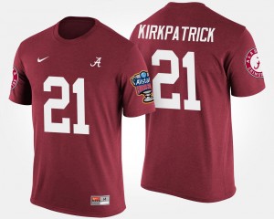 Men Dre Kirkpatrick Crimson Alabama Crimson Tide #21 Sugar Bowl Bowl Game T-Shirt 273755-147