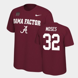 Men's Dylan Moses Crimson Alabama Crimson Tide #32 Mantra College Football T-Shirt 269652-291