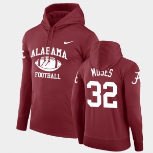 Mens Dylan Moses Crimson Alabama Crimson Tide #32 Legend Pullover Retro Football Hoodie 174583-983