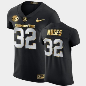 Men Dylan Moses Black Alabama Crimson Tide #32 2020-21 Authentic Golden Edition Jerseys 902127-770