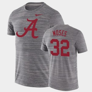Men Dylan Moses Charcoal Alabama Crimson Tide #32 Velocity Performance GFX Velocity T-Shirt 593340-701