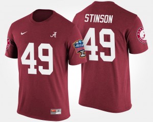 Men Ed Stinson Crimson Alabama Crimson Tide #49 Sugar Bowl Bowl Game T-Shirt 478754-218