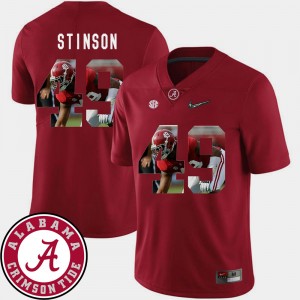 Men Ed Stinson Crimson Alabama Crimson Tide #49 Football Pictorial Fashion Jerseys 700222-247