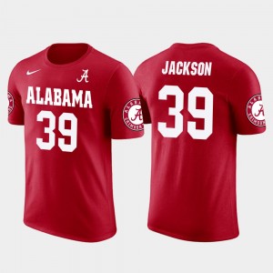 Men's Eddie Jackson Red Alabama Crimson Tide #39 Chicago Bears Football Future Stars T-Shirt 415965-693