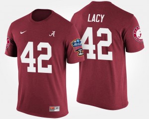 Mens Eddie Lacy Crimson Alabama Crimson Tide #42 Sugar Bowl Bowl Game T-Shirt 927933-831