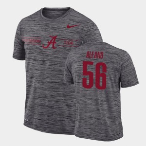 Men's Antonio Alfano Gray Alabama Crimson Tide #56 Sideline Legend Performance GFX Velocity T-Shirt 180196-980