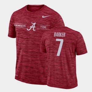 Men Braxton Barker Crimson Alabama Crimson Tide #7 Sideline Legend Performance GFX Velocity T-Shirt 342520-202
