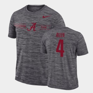 Mens Christopher Allen Gray Alabama Crimson Tide #4 Sideline Legend Performance GFX Velocity T-Shirt 599672-658