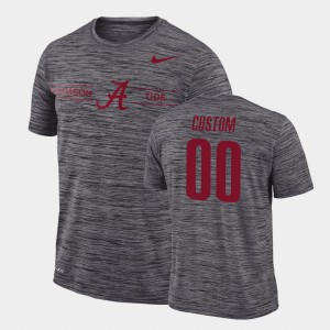 Men's Custom Gray Alabama Crimson Tide #00 Sideline Legend Performance GFX Velocity T-Shirt 322681-406