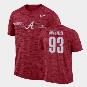 Men's Landon Bothwell Crimson Alabama Crimson Tide #93 Sideline Legend Performance GFX Velocity T-Shirt 321897-885