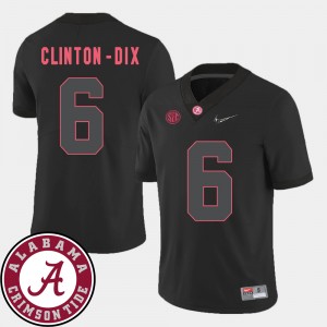 Men's Ha Ha Clinton-Dix Black Alabama Crimson Tide #6 2018 SEC Patch College Football Jersey 774763-933