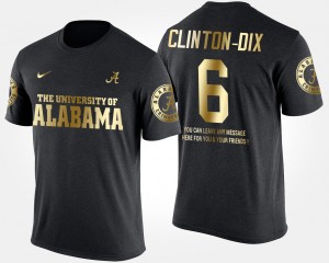 Men Ha Ha Clinton-Dix Black Alabama Crimson Tide #6 Short Sleeve With Message Gold Limited T-Shirt 875200-751