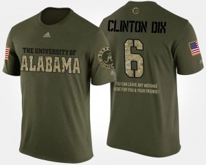 Mens Ha Ha Clinton-Dix Camo Alabama Crimson Tide #6 Short Sleeve With Message Military T-Shirt 864396-172