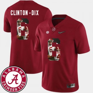 Men's Ha Ha Clinton-Dix Crimson Alabama Crimson Tide #6 Football Pictorial Fashion Jersey 582283-986