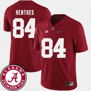 Men Hale Hentges Crimson Alabama Crimson Tide #84 2018 SEC Patch College Football Jerseys 778173-678