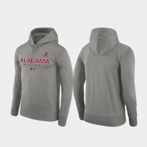 Mens Heathered Gray Alabama Crimson Tide Performance Football Practice Hoodie 668716-385