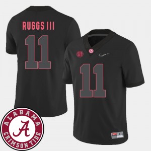 Mens Henry Ruggs III Black Alabama Crimson Tide #11 2018 SEC Patch College Football Jerseys 563569-324