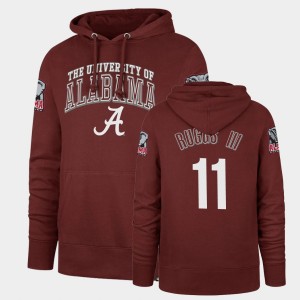 Men's Henry Ruggs III Cardinal Alabama Crimson Tide #11 Headline Double Decker Hoodie 258867-779