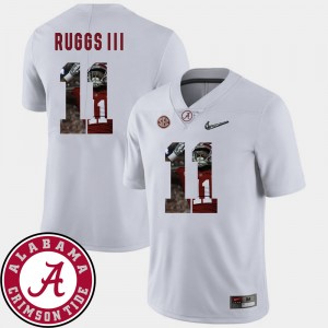 Men Henry Ruggs III White Alabama Crimson Tide #11 Football Pictorial Fashion Jerseys 452182-351