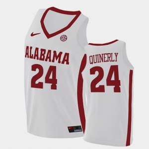 Mens Jaden Quinerly White Alabama Crimson Tide #24 2021 Swingman College Basketball Jersey 508482-202