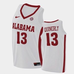 Mens Jahvon Quinerly White Alabama Crimson Tide #13 2021 Swingman College Basketball Jerseys 460117-727