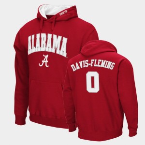 Men's Javian Davis-Fleming Crimson Alabama Crimson Tide #0 Pullover Arch & Logo 2.0 Hoodie 318645-815