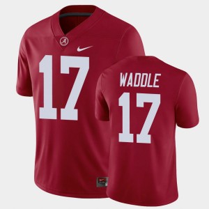 Mens Jaylen Waddle Crimson Alabama Crimson Tide #17 Alumni Player Football Game Jerseys 508678-856
