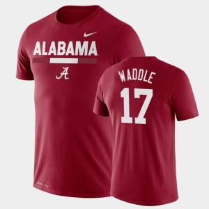 Men Jaylen Waddle Crimson Alabama Crimson Tide #17 Legend Performance Team DNA T-Shirt 838046-187