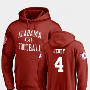 Men Jerry Jeudy Crimson Alabama Crimson Tide #4 College Football Neutral Zone Hoodie 204250-935