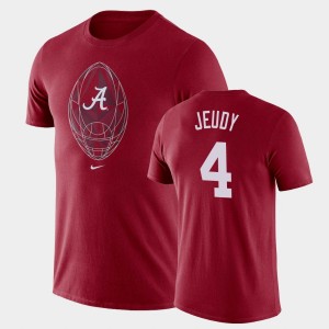 Men Jerry Jeudy Crimson Alabama Crimson Tide #4 Legend Football Icon T-Shirt 442143-448