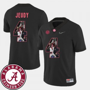 Men's Jerry Jeudy Black Alabama Crimson Tide #4 Football Pictorial Fashion Jerseys 862224-469