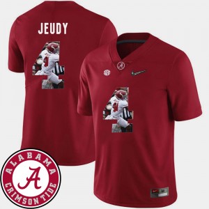 Mens Jerry Jeudy Crimson Alabama Crimson Tide #4 Football Pictorial Fashion Jersey 403469-311