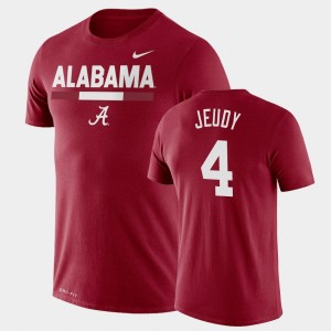 Men Jerry Jeudy Crimson Alabama Crimson Tide #4 Legend Performance Team DNA T-Shirt 853030-579
