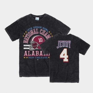 Mens Jerry Jeudy Black Alabama Crimson Tide #4 1979 Sugar Bowl Vintage Tubular T-Shirt 398313-314