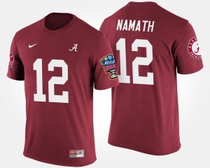 Men's Joe Namath Crimson Alabama Crimson Tide #12 Sugar Bowl Bowl Game T-Shirt 499914-115