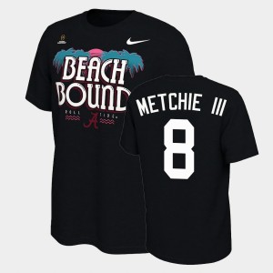 Mens John Metchie III Black Alabama Crimson Tide #8 Bound College Football Playoff 2021 National Championship T-Shirt 102754-425