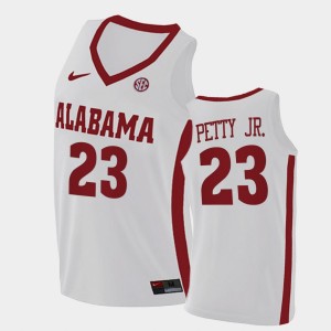 Men John Petty Jr. White Alabama Crimson Tide #23 2021 Swingman College Basketball Jerseys 297433-908