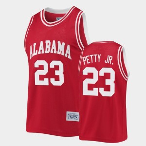 Mens John Petty Jr. Crimson Alabama Crimson Tide #23 Classic Commemorative Basketball Jersey 328593-511
